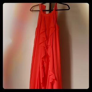 Long coral dress